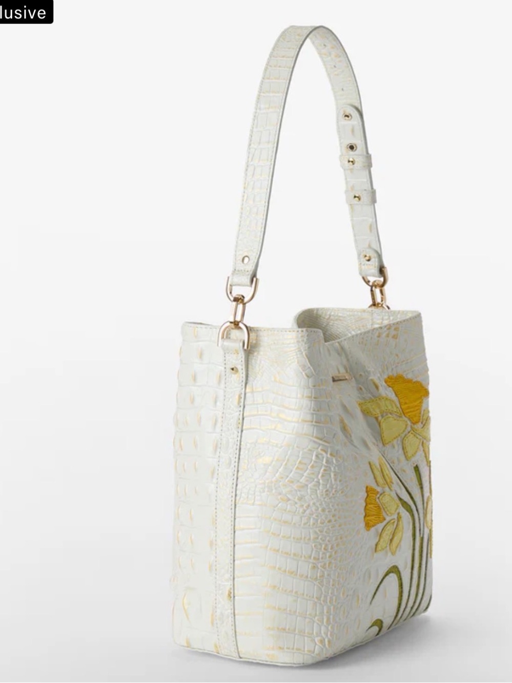 Brahmin Celina Bucket Bag in White Sunlit - Picture 2 of 16